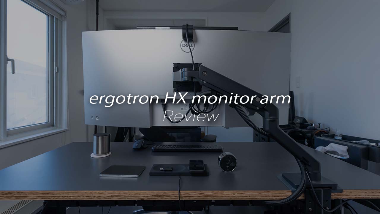 エルゴトロン HX デスクモニターアーム マットブラック 49インチ(9.1~19.1kg)まで対応 45-475-224